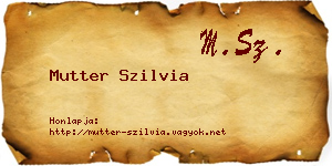 Mutter Szilvia névjegykártya
