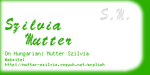 szilvia mutter business card